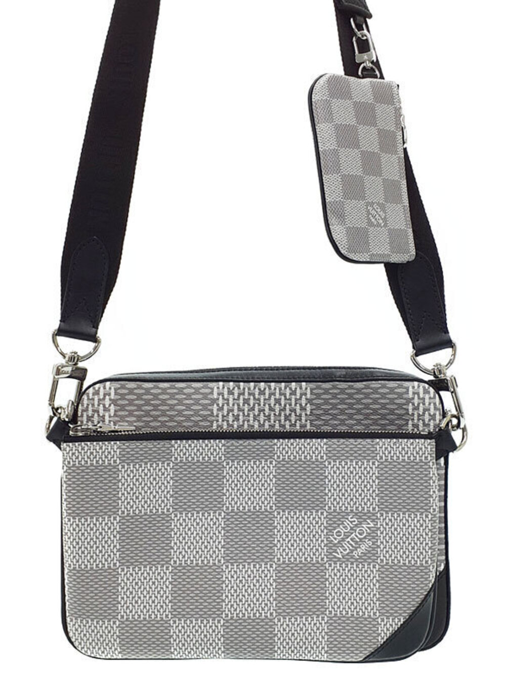 Louis Vuitton Damier Graphite Black Trio Messenger Shoulder Bag